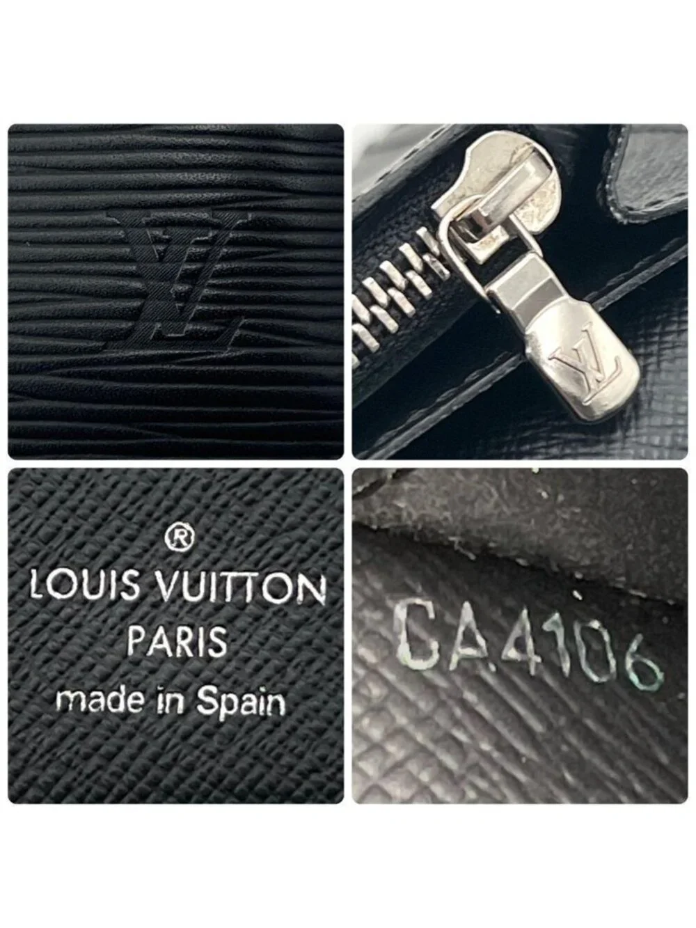 Louis Vuitton Epi Portefeuille Brazza Wallet Black Business